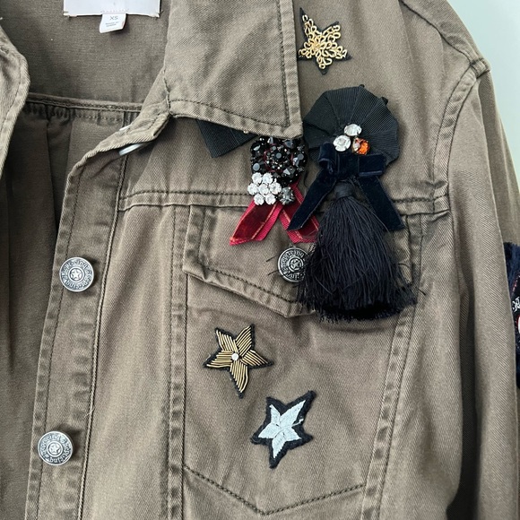 Cinq a Sept Green Cropped Jacket - Picture 2 of 7